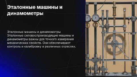 Эталонные силовоспроизводящие машины и динамометры: характеристика