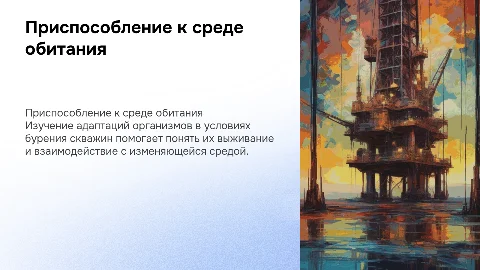Приспособление организмов к среде обитания в бурении