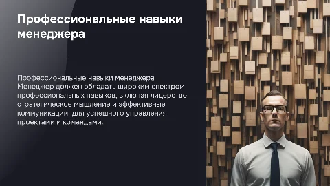 Профессиональные навыки менеджера