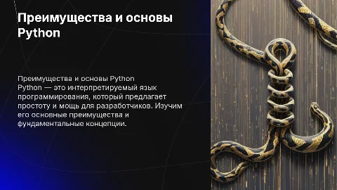 Python интепретор и плюсы питона и база