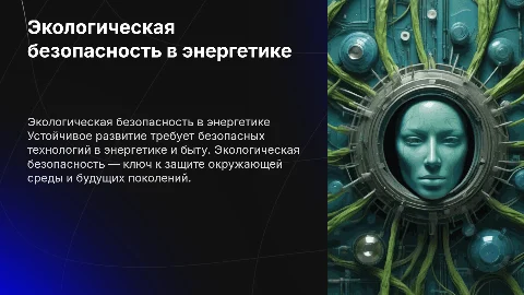 Экологическая безопасность в энергетике и в быту