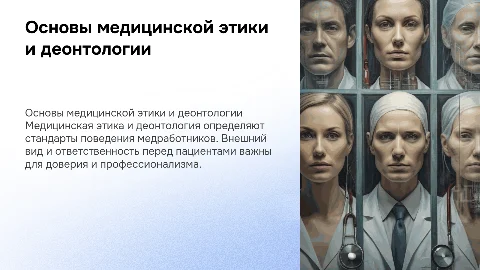 Основы медицинской этики и деонтологии для медработников