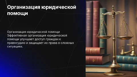 организация юридической помощи населения