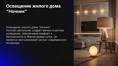 Освещение жилого дома "ночник"