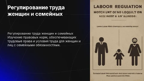 Регулирование труда женщин и семейных обязанностей