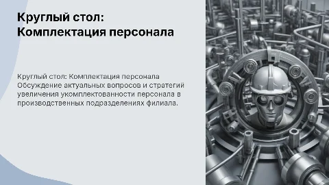 Круглый стол: Вопросы укомплектованности персонала