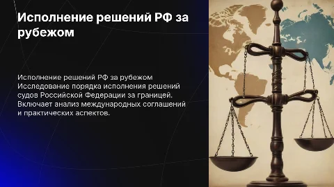 Исполнение решений Российской Федерации за рубежом