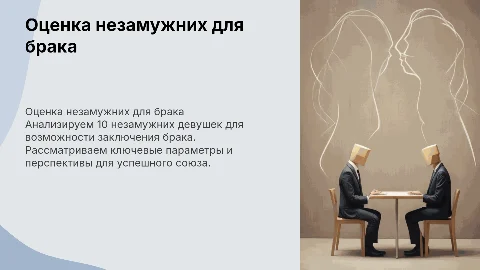 Оценка 10 незамужних девушек для выдачи замуж