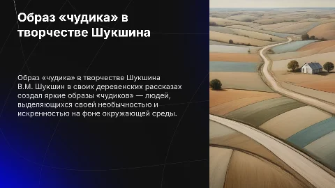 1. Образ «чудика» в деревенских рассказах В.М.Шукшина