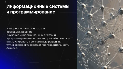 моя специальность информационные системы и программирование