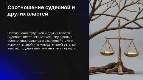 Соотношение судебной власти с другими ветвями власти