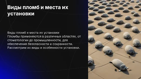 виды пломб назначения места установки