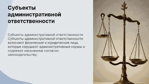 Субъекты административной ответственности