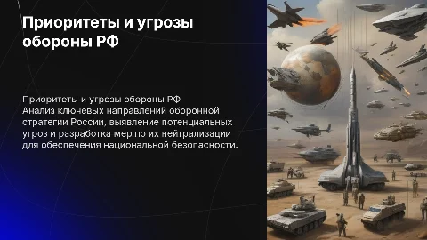 Приоритеты и угрозы национальной безопасности РФ в обороне