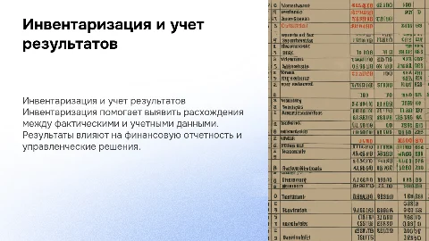 Инвентаризация и бухгалтерский учет ее результатов