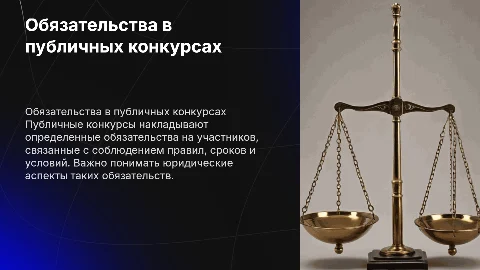 Обязательства из публичного конкурс