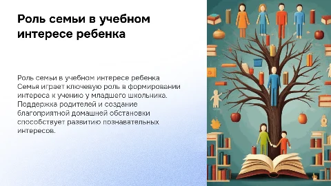 Презентация о роли семьи в интересе к учению у школьника