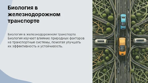 биология и ее роль в работе железнодорожного транспорта