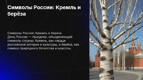 день россии символы россии кремль береза