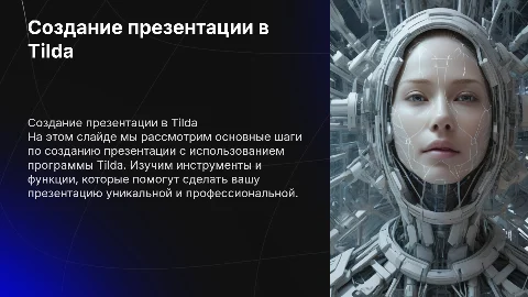 Создание презентации с помощью программы Tilda
