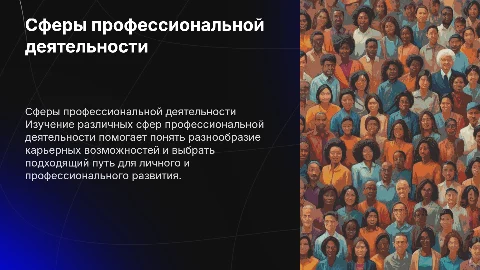 1. Сферы профессиональной деятельности