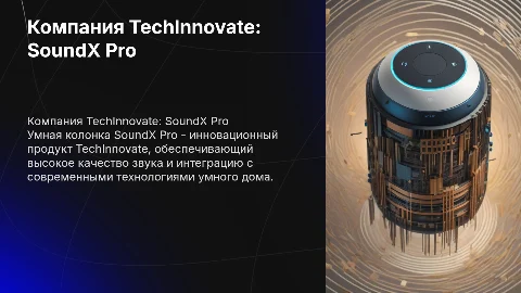 Компания TechInnovate, Умная колонка SoundX Pro