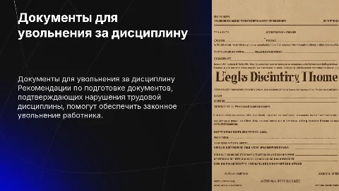 Подготовка документов для законного увольнения работника