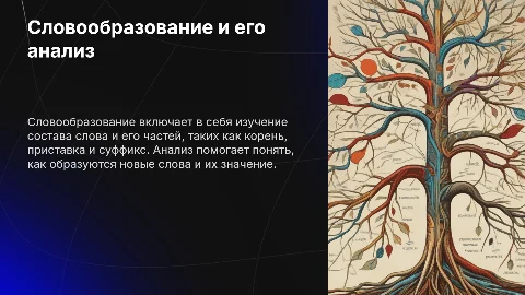 Словообразование: состав слова и морфемный анализ
