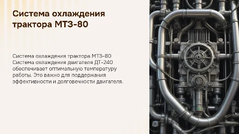 Система охлаждения двигателя ДТ-240 трактора МТЗ-80