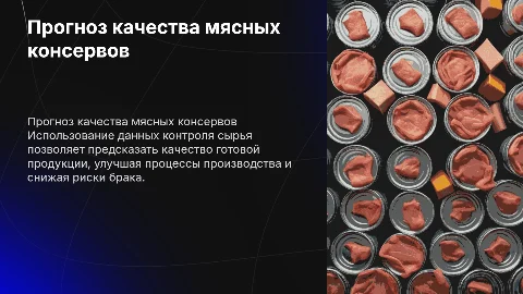Прогнозирование качества мясных консервов: анализ данных