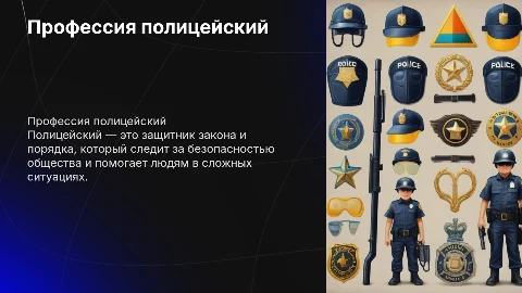 Презентация о профессии полицейский для детей