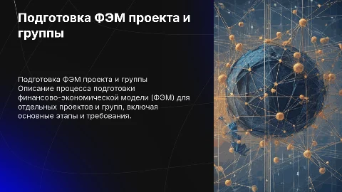 Описание порядка подготовки ФЭМ проекта и ФЭМ группы