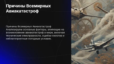 Причины Всемирных Авиакатастроф