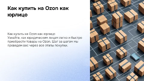 Как купить товар на Ozon как юрлицо: пошаговая инструкция