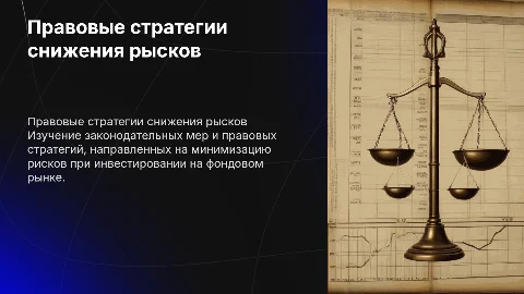 Подходы к сокращению риска на фондовом рынке: правовой аспект