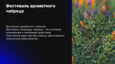 Фестиваль на тему «Чабрец»