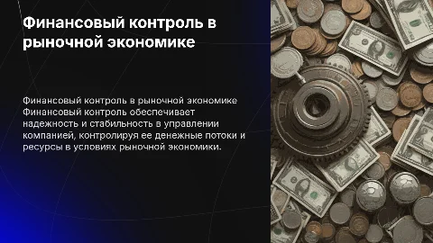 Сущность финансового контроля в условиях рыночной экономики