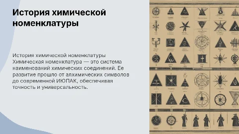 Химическая номенклатура и ее история