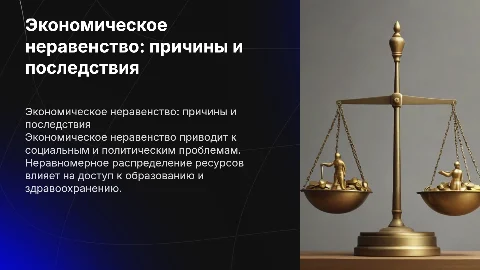 Экономическое неравенство: причины и последствия