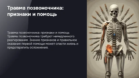 Травма позвоночника: признаки и первая помощь