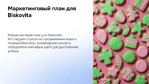 Презентация маркетингового плана печенья Biskovita