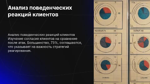 Слайд с линейчатой диаграммой: анализ поведенческих реакций