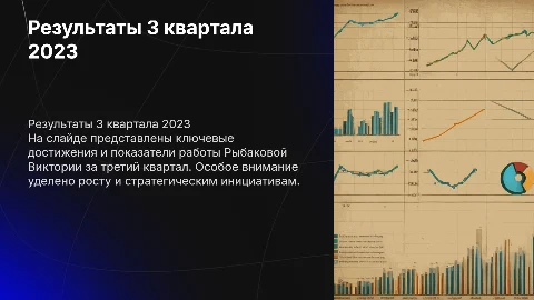 Результаты 3 квартала Рыбаковой Виктории