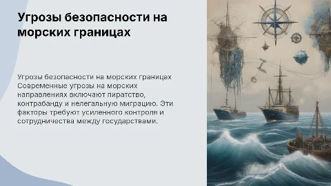 Современные угрозы национальной безопасности на морских границах