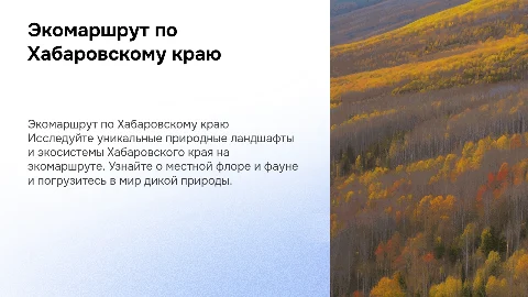 Экомаршрут по Хабаровскому краю