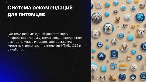 Разработка системы рекомендаций для домашних животных