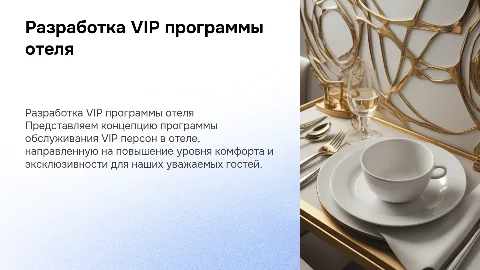 Разработка программы по обслуживанию VIP персон отеля