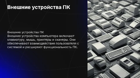 Внешние устройства персонального компьютера