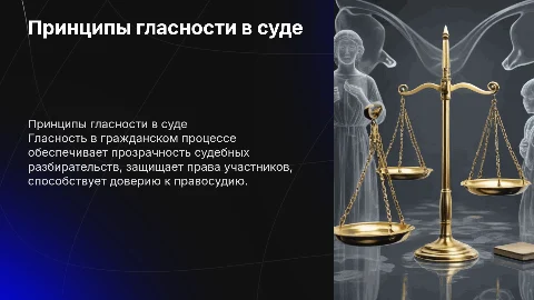 Принципы гласности в гражданском процессуальном праве
