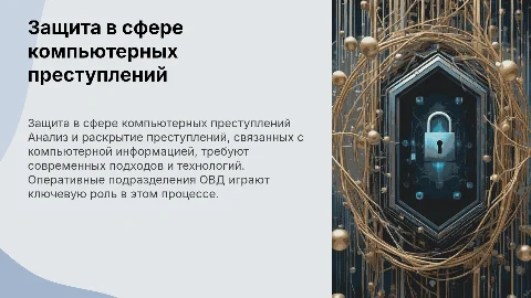 Сопровождение защитной речи: раскрытие компьютерных преступлений